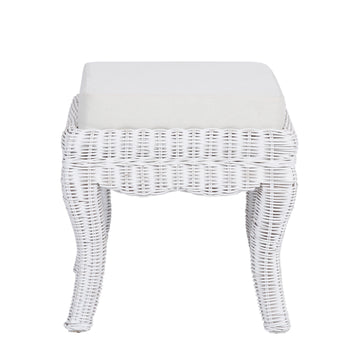 Rowan 19.7" Bohemian Designer Woven Rattan/Wood Vanity Stool - JONATHAN Y